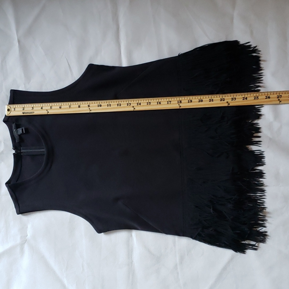 J. Crew Black Sleeveless Tiered Frindge Top Tank - Picture 11 of 16